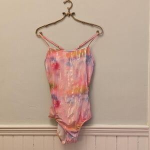Women's Pink One Piece Shimmer Snakeskin swimsuit